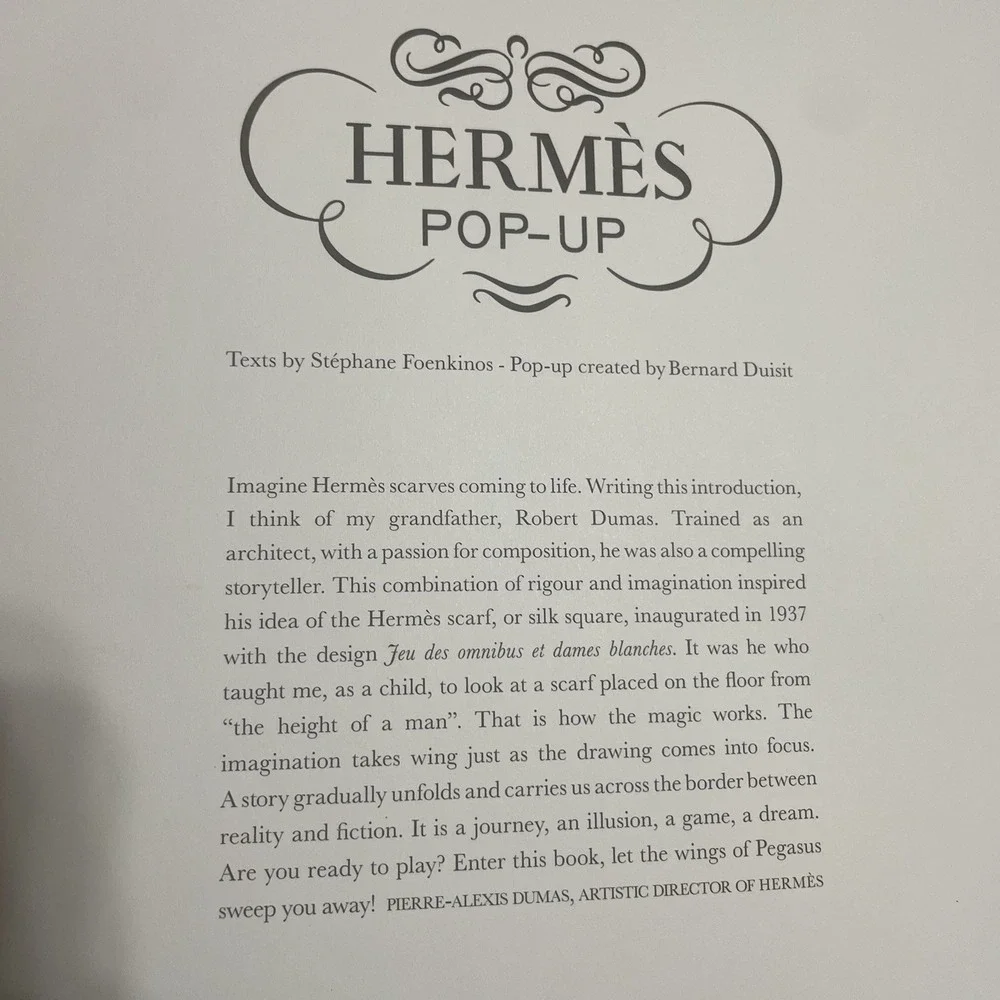 Hermès Pop Up Book Hardcover by Bernard Duisit